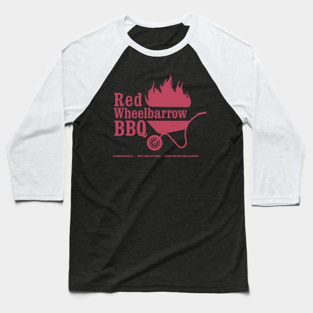 bbq red wheelbarrow Baseball T-Shirt by Ria_Monte